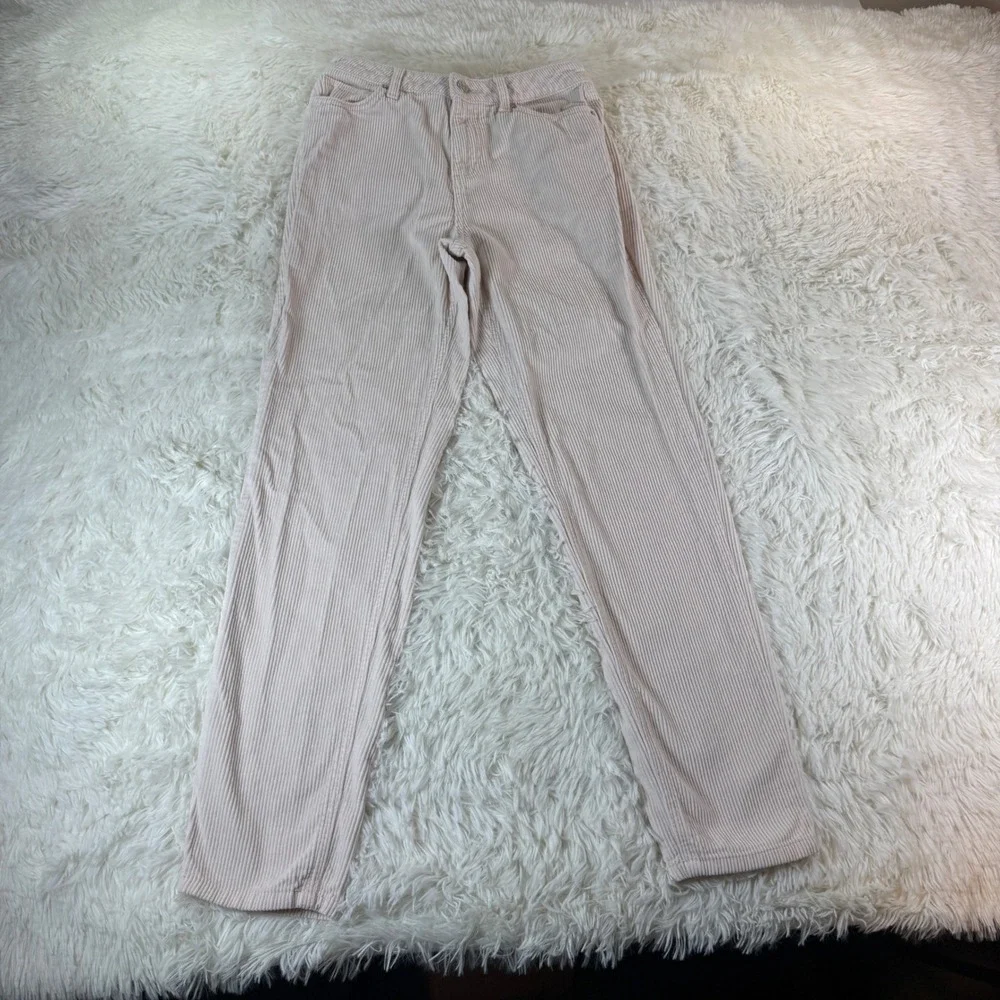 BDG Urban Outfitters Mom High Rise Corduroy Pants Light‎ Pink Size 26 Retro Chic - Picture 3 of 15